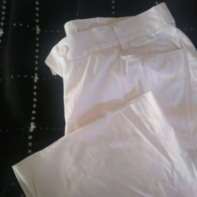 Pantalón recto blanco