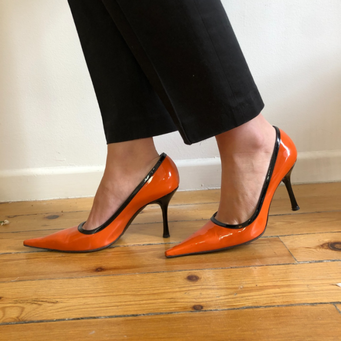 Zapatos salón naranjas